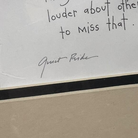 Y2K Quiet Pride Original Watercolor Parent Child Art Signed 2000 Framed - Picture 4 of 5